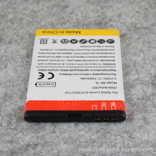 heavy cell phone digital battery for Nokia Lumia 610 710 BP-3L with 1500mAh ,high quality and low price! welcome OEM battery